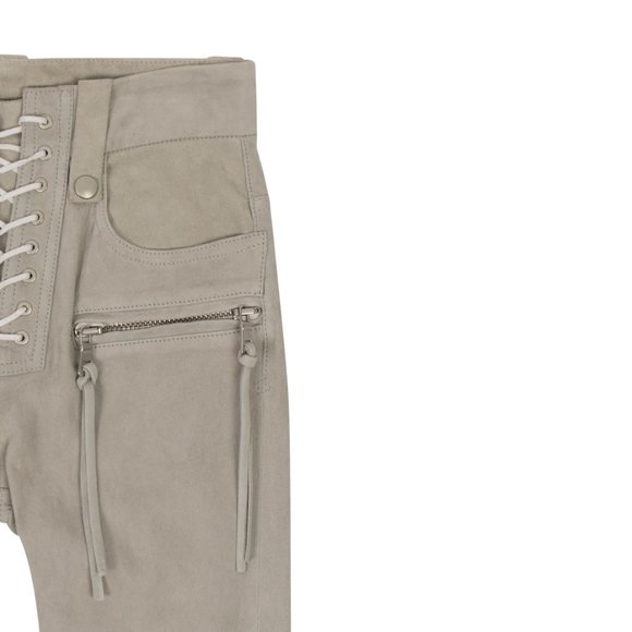 UNRAVEL PROJECT Gray Suede Lace Up Skinny Pants Size 25 $1925 - Picture 3 of 5